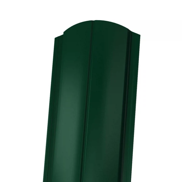 

штакетник евро фигурный, цвет зеленый мох ral 6005, 1800 х 130 мм
