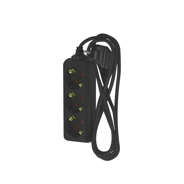 

удлинитель бытовой (3,0м, 3 гнезда, с/з, 4000вт, 16а, черный) фотон 16-33е