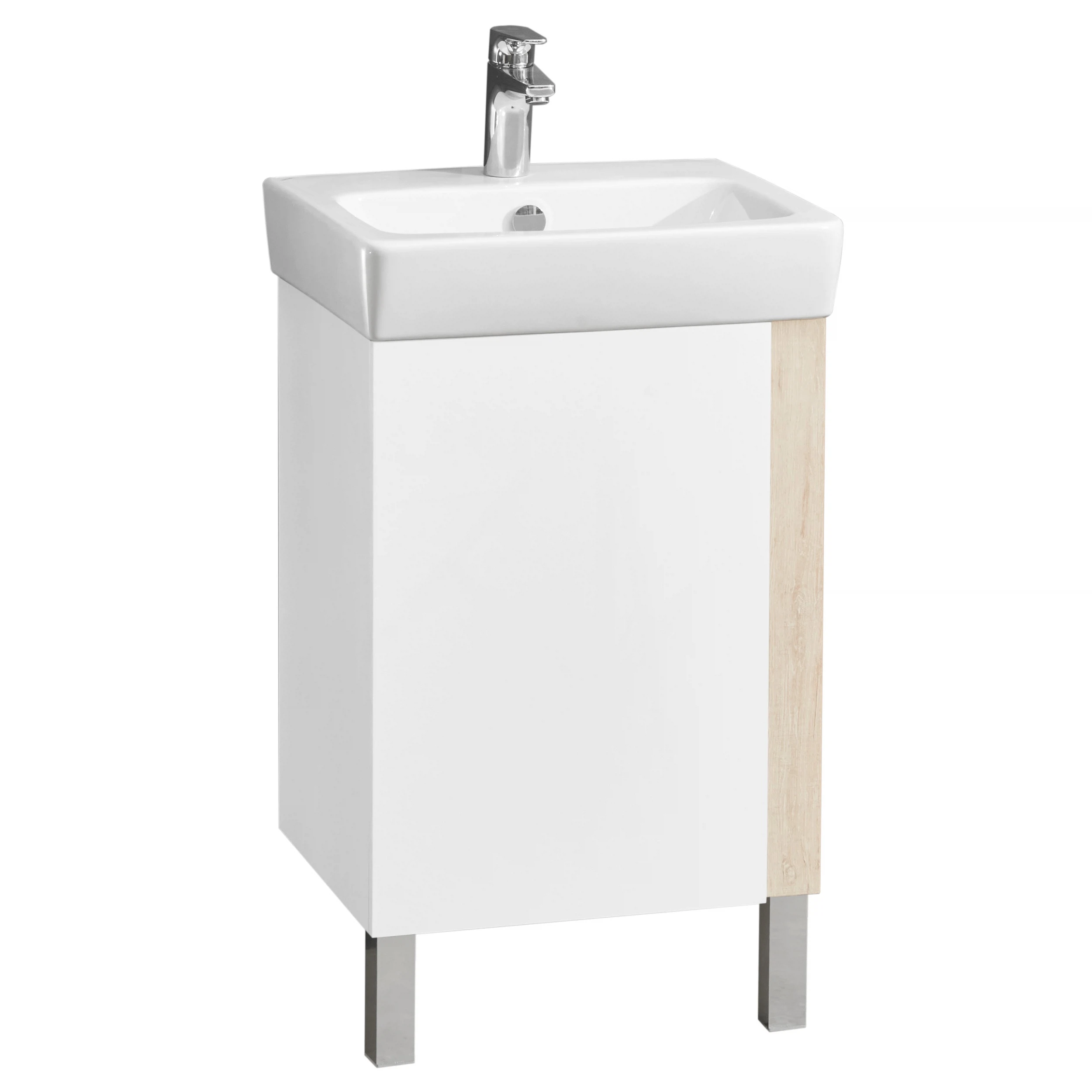 Изображение товара Современная белая тумба под раковину Aquaton 1A257801AHB20 влагостойкое ЛДСП