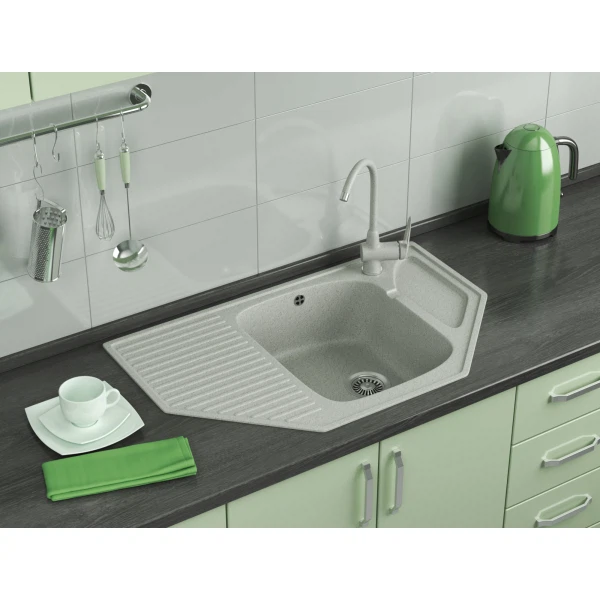 

мойка кухонная мраморная greenstone 80x50 grs-10-309 темно-серый