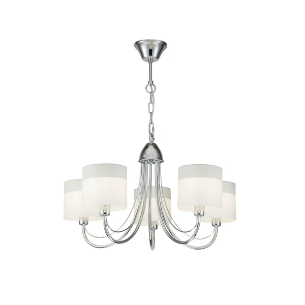 

люстра подвесная freya taisia fr5683pl-05ch е14 5x40вт ip 20 хром