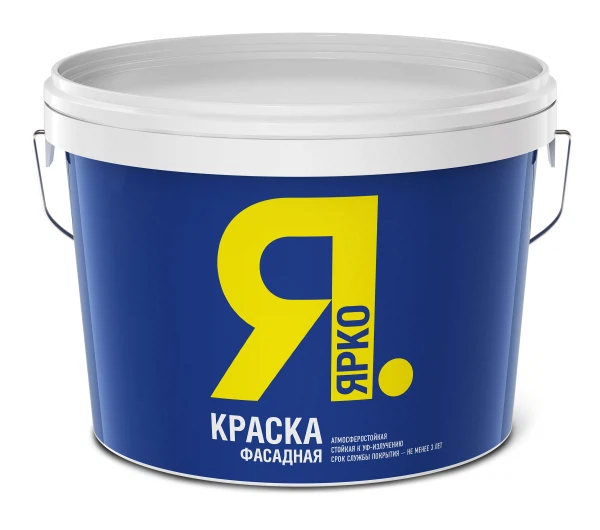 

краска ярко фасадная 14,0кг /ярославль/, Белый