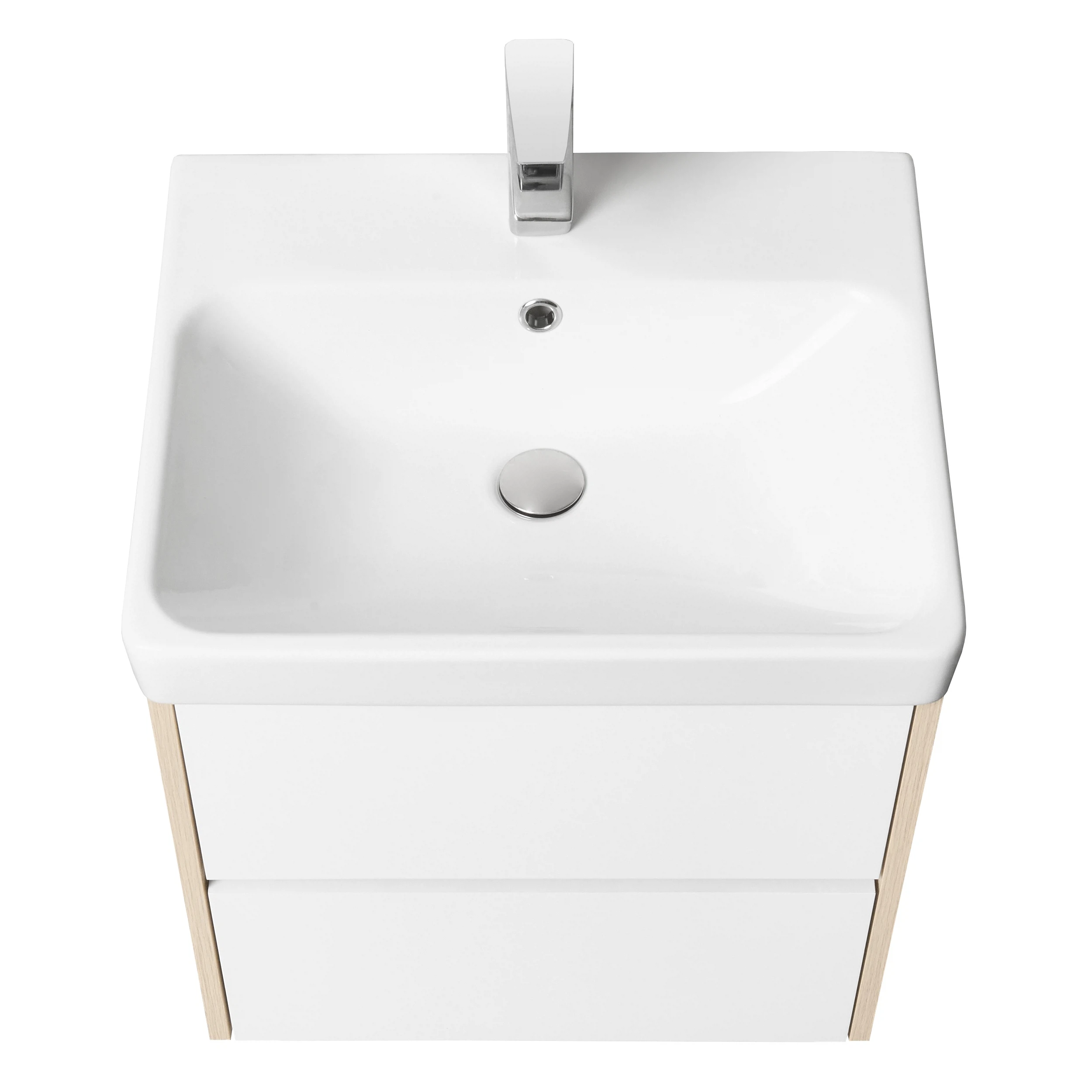 Изображение товара Тумба под раковину Aquaton 1A251701SDB20 с системой push-to-open и раковиной Адриана