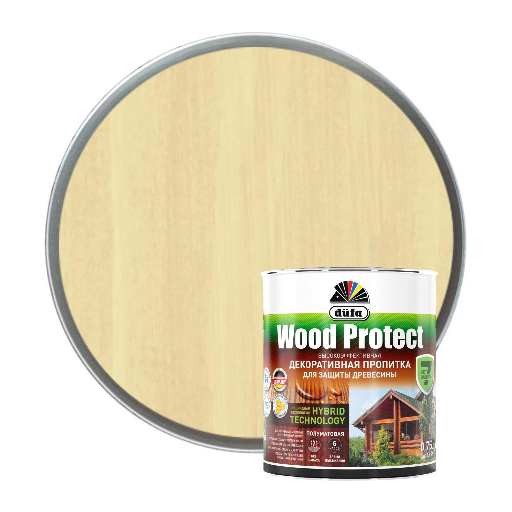 Изображение товара Деревозащитная пропитка-антисептик Dufa Wood Protect бесцветный 750мл