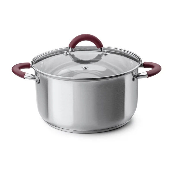 Кастрюля с крышкой 6л 24x13.5см satin touch