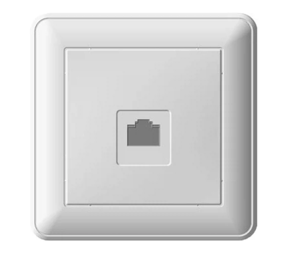 

розетка компьютерная rj45 (белая, 1 пост, с рамкой) wessen w59 rsi-152k5e-18, Белый