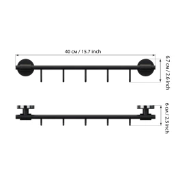 Держатель для полотенец с 5 крючками Lord Fora белый FOR-LORD049WT