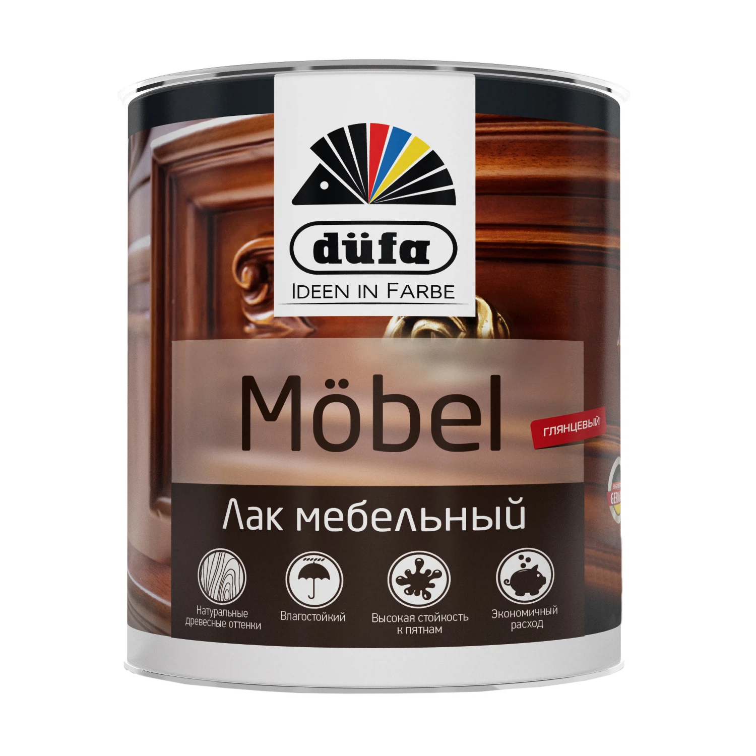 Изображение товара Мебельный лак DUFA Mobel тик 0,9л коричневый глянцевый для внутренней обработки Изображение товара Мебельный лак DUFA Mobel тик 0,9л коричневый глянцевый для внутренней обработки