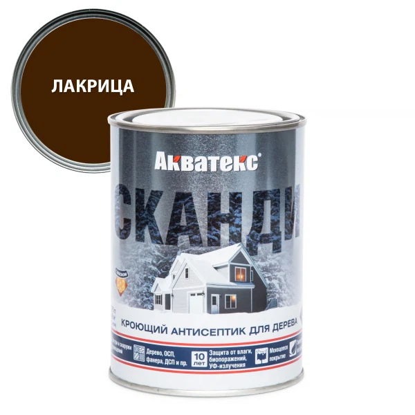 

антисептик акватекс сканди для дерева лакрица 0,75л, Бежевый