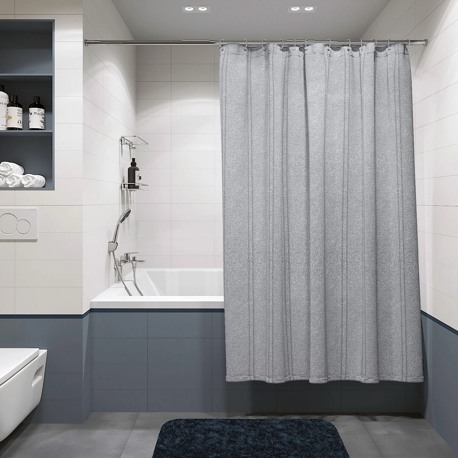 Изображение товара Шторка для ванной комнаты Miracle silver 200x180см Fora полиэстер