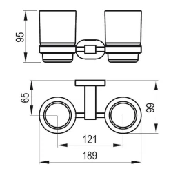 Держатель с двумя стаканами Ravak CR 220.00 X07P189