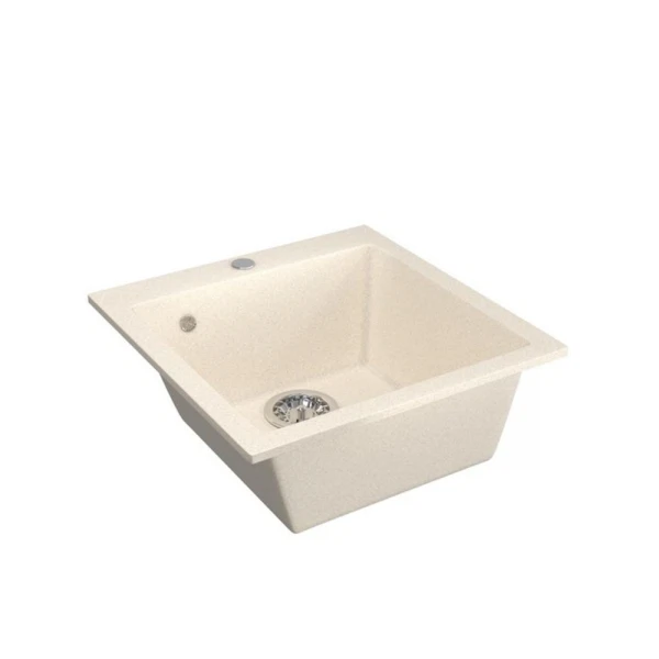 

мойка кухонная mixline ml-gm14 49,5*42см квадратная бежевая, Бежевый