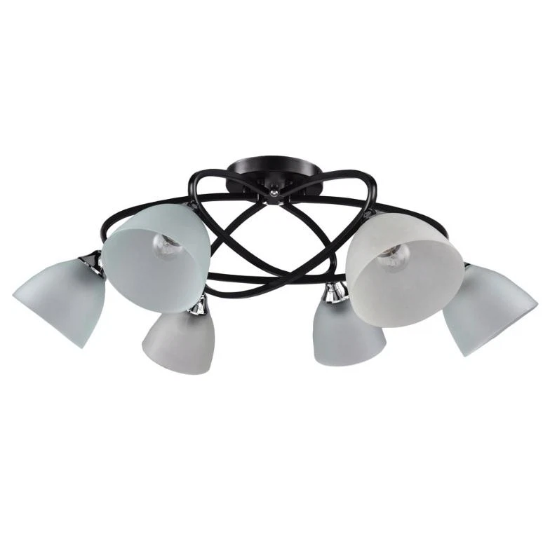 Изображение товара Люстра потолочная РОССвет Контраданс РС20954 BK+CR/6C Е27 6x60Вт IP 20