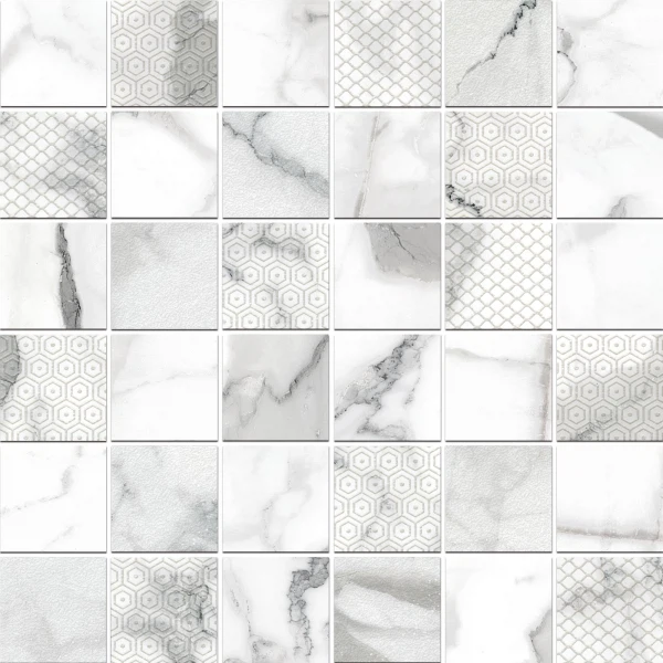 

декор мозаика arabescato bianco decor mosaic белый 30х30 918658