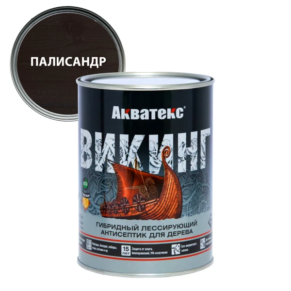Антисептик акватекс викинг для дерева палисандр