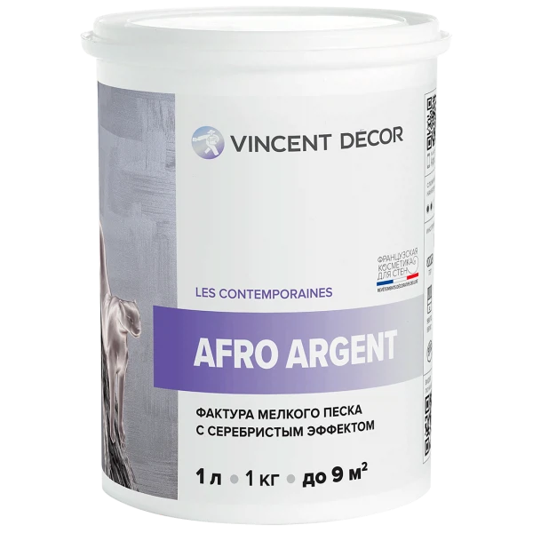 Покрытие vincent decor afro argent декоративное