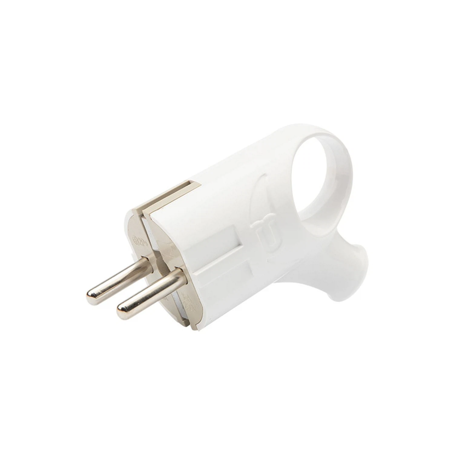 Изображение товара Электрическая вилка Rexant 11-8951 пластик угловая белая 16А 4000Вт заземление