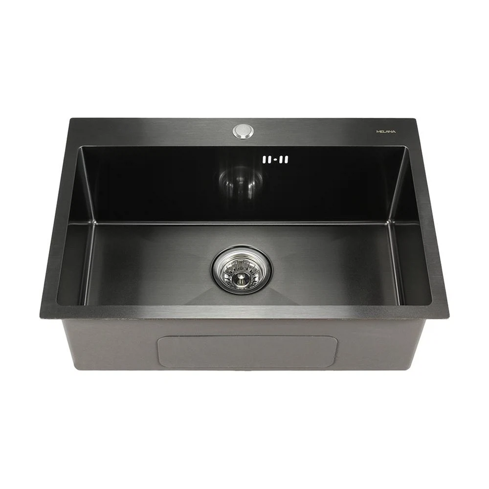 Изображение товара Мойка кухонная из нержавеющей стали Melana Profline D6545HB, черное PVD-покрытие