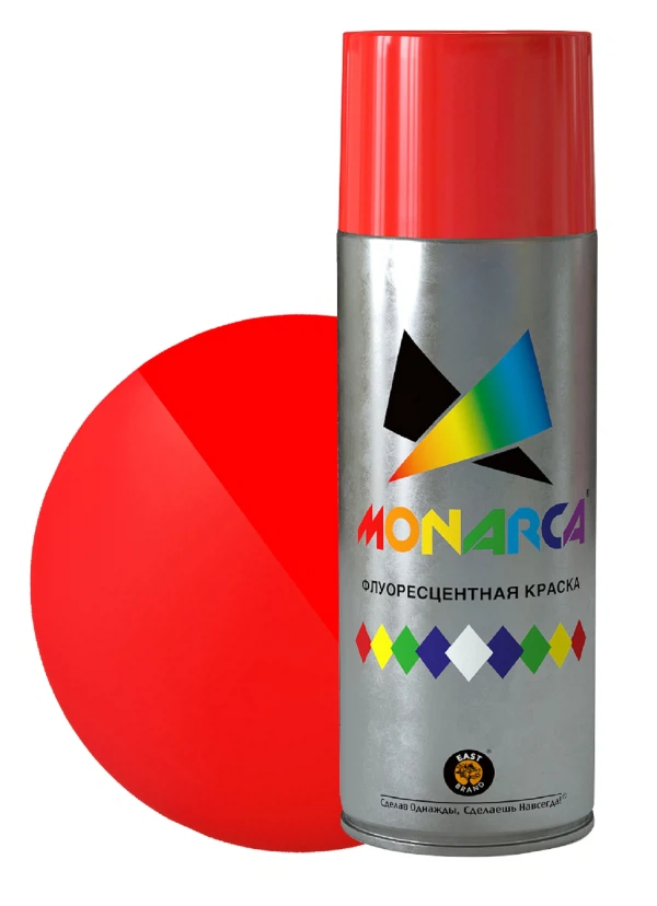 

эмаль аэрозоль monarca флуоресцентная красный 270г./520мл.