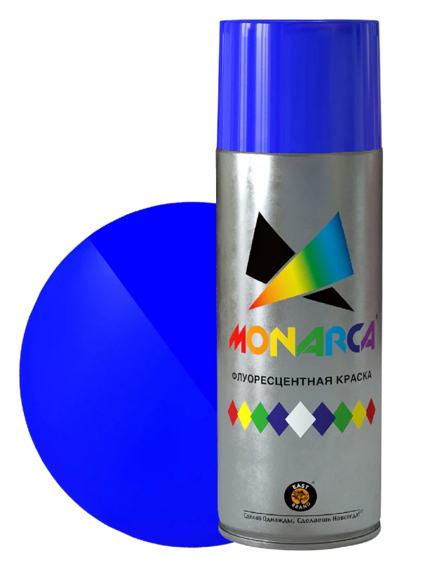 

эмаль аэрозоль monarca флуоресцентная синий 270г.