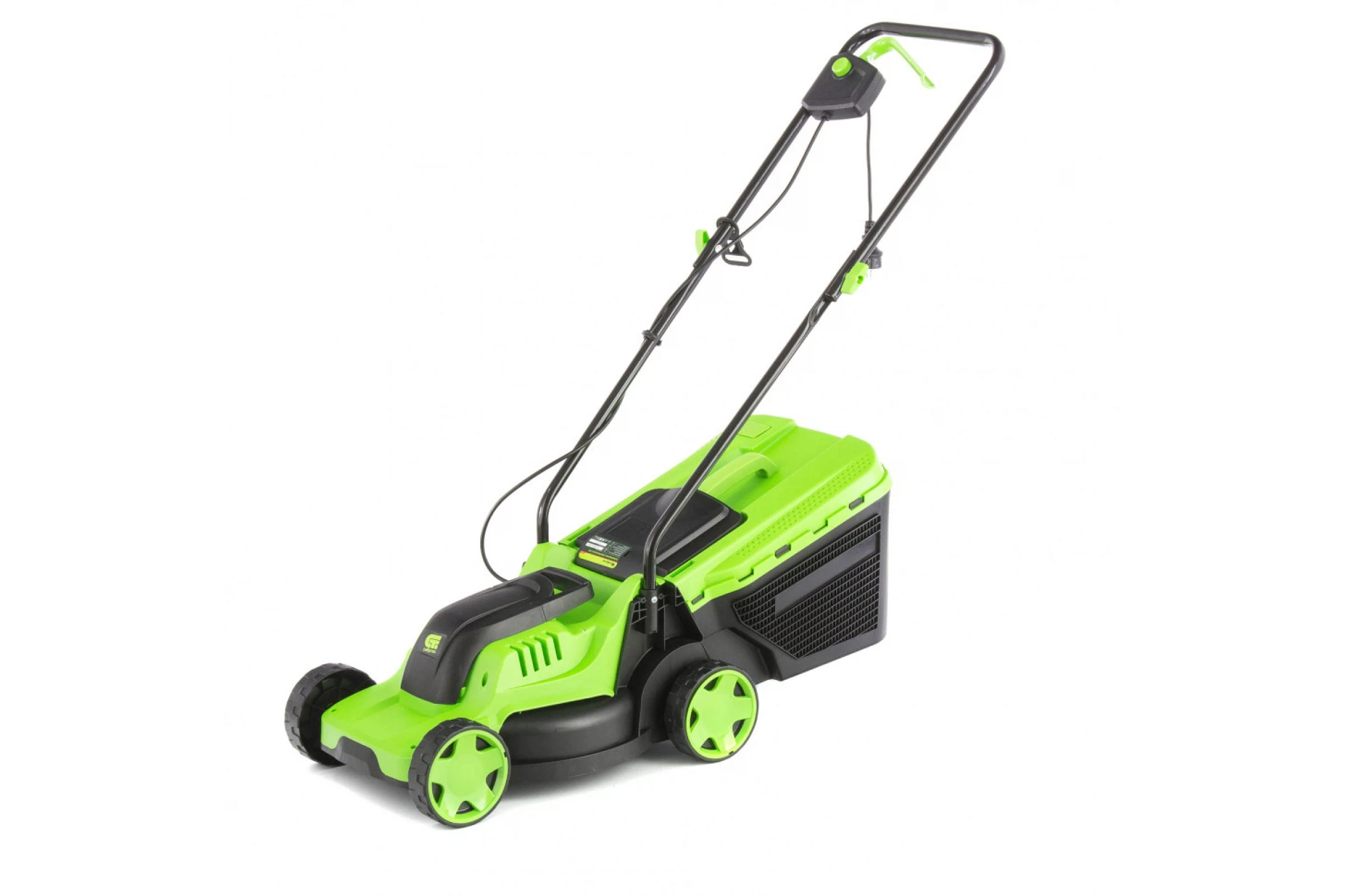 Изображение товара Газонокосилка электр.несамоход. Сибртех L1200 1200Вт, шир.32см, пласт.травосб. 30л, 20-56мм, 96607