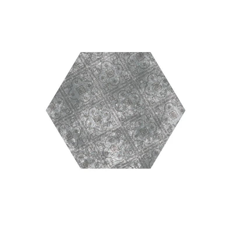 Изображение товара Керамогранит Pompeia decor gris серый 20x24, гексагон, износостойкий