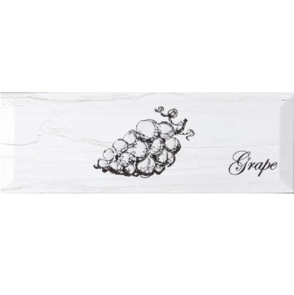 

декор fruit laguna grape серый 10x30 50979, Серая