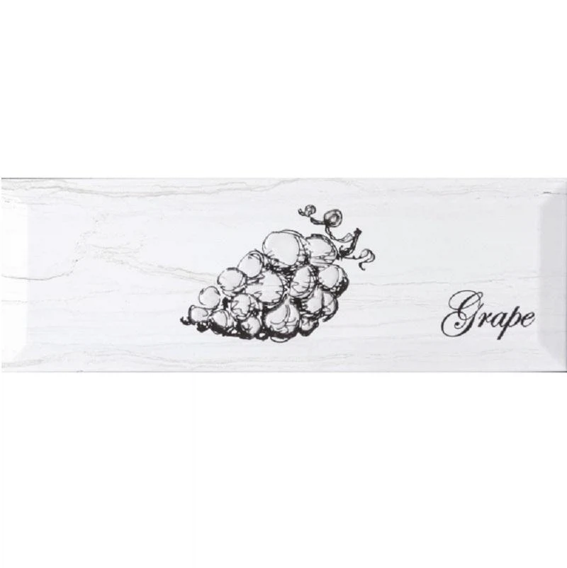 Изображение товара Декор керамический Fruit Laguna Grape серый 10x30 см