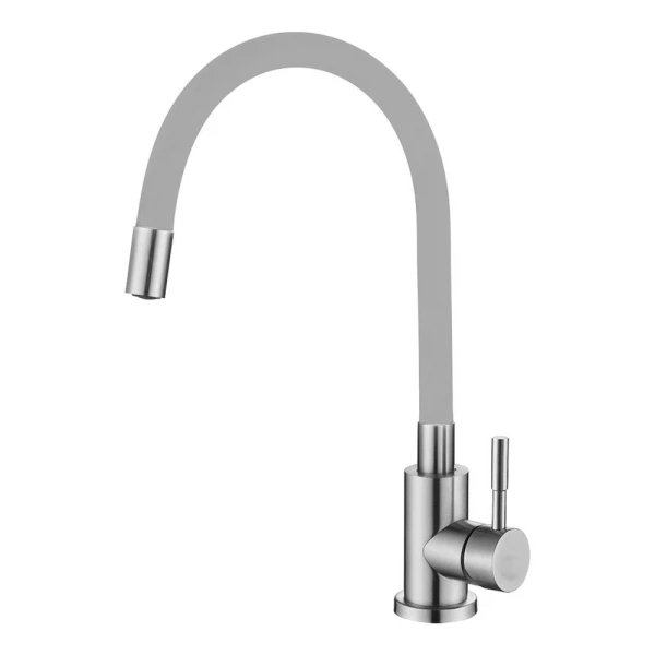 

смеситель для кухни однорычажный melana elastico 610401gr, Серый