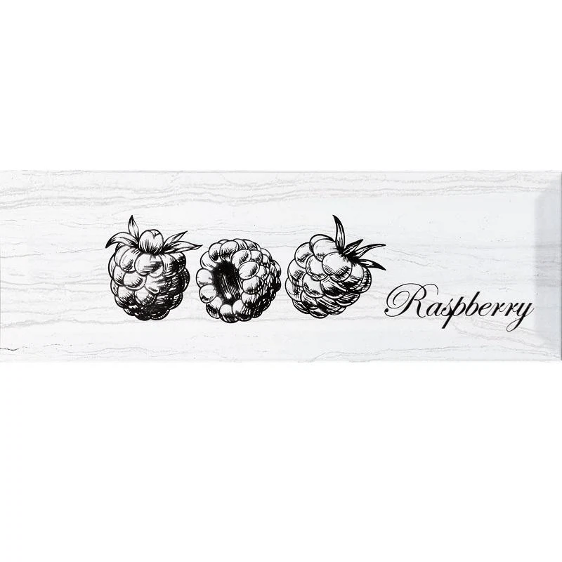 Изображение товара Декор керамический Fruit Laguna Raspberry серый 10x30 см