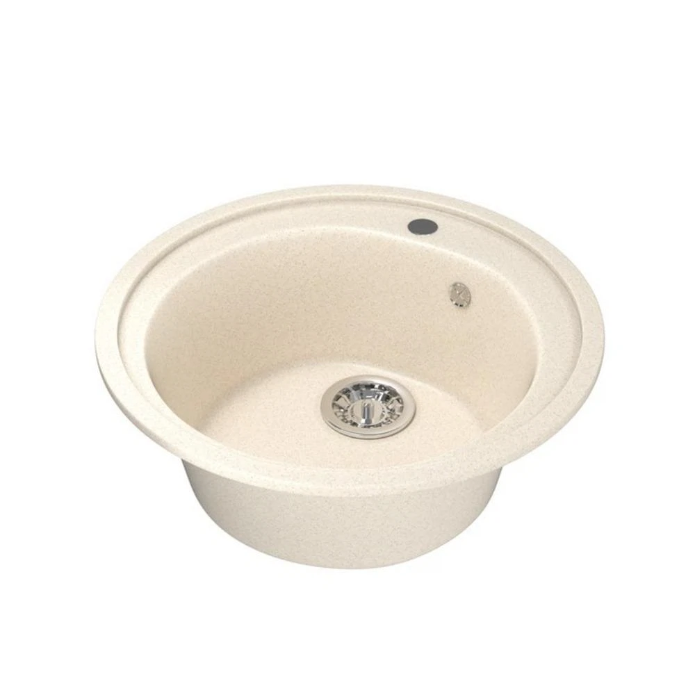 Изображение товара Мойка из искусственного мрамора Mixline ML-GM11 50 см круглая бежевая