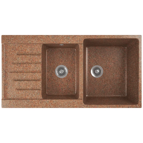 

мойка кухонная мраморная greenstone 98x51 grs-98k-307 терракот, Коричневый