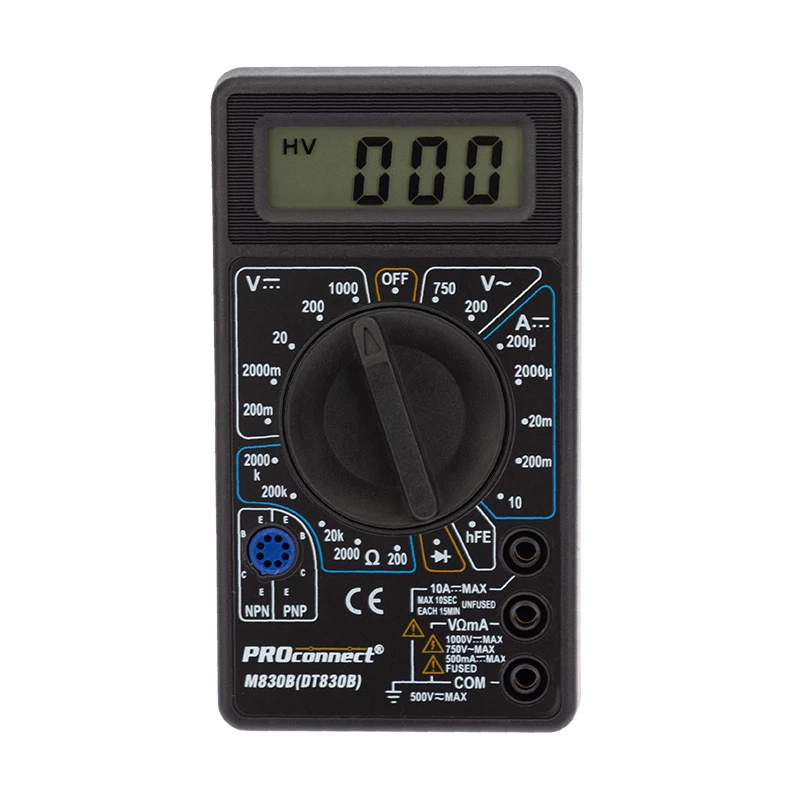 Изображение товара Мультиметр цифровой M830B (dt830b) Proconnect, 13-3011