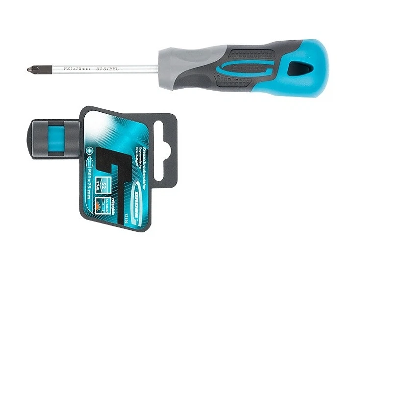 Изображение товара Отвертка PZ1 x 75 мм Gross инструментальная сталь HRC 56