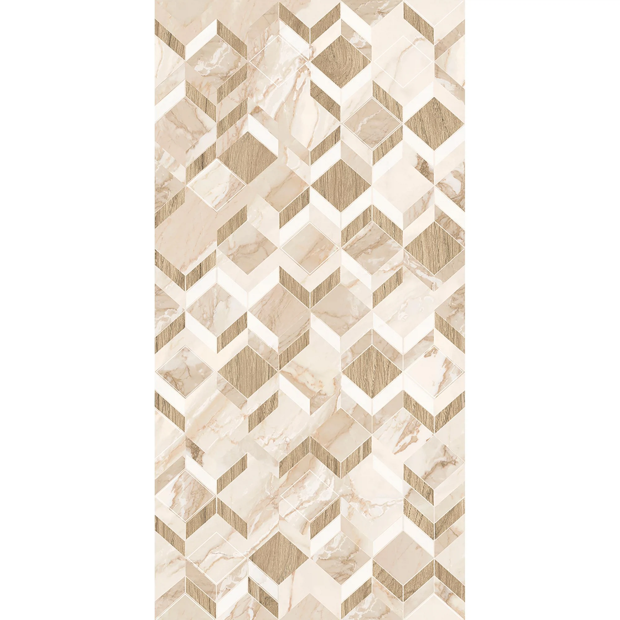 Изображение товара Плитка настенная Calacatta gold rombi бежевый 63х31 см глянцевая для стен