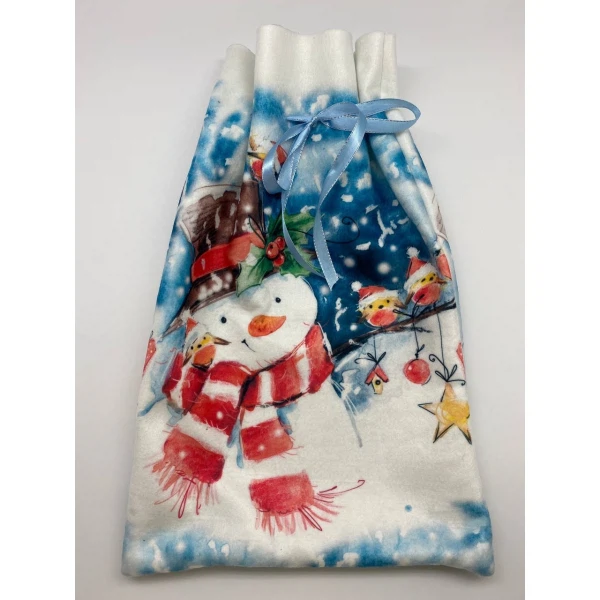

мешок для подарков снеговик, 18*23 см, одностороняя печать, полиэстер/100/10