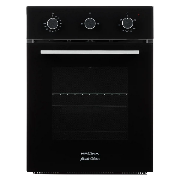 духовой шкаф газовый 45см черный krona stretto 45 bl
