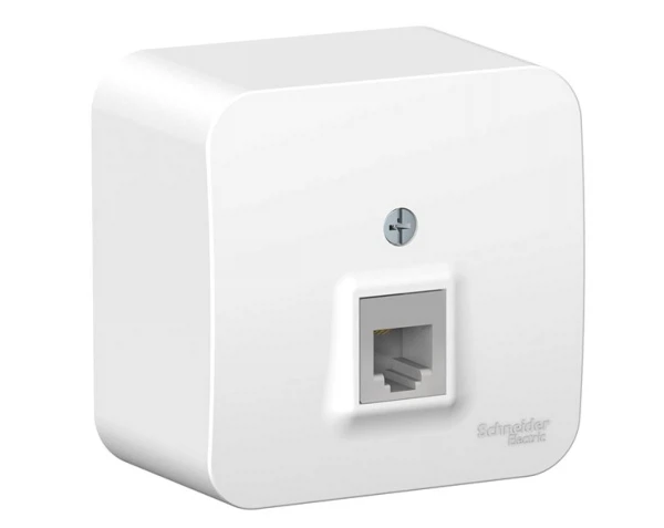 

розетка телефонная rj11 (открытая, белая, 1 пост) se blanca, blnia011001, Белый