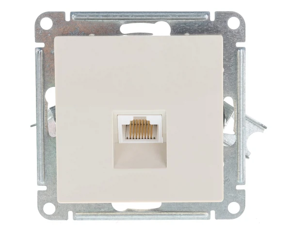 

розетка компьютерная rj45 (скрытая, бежевый, 1 пост, без рамки) se atlasdesign, atn000283