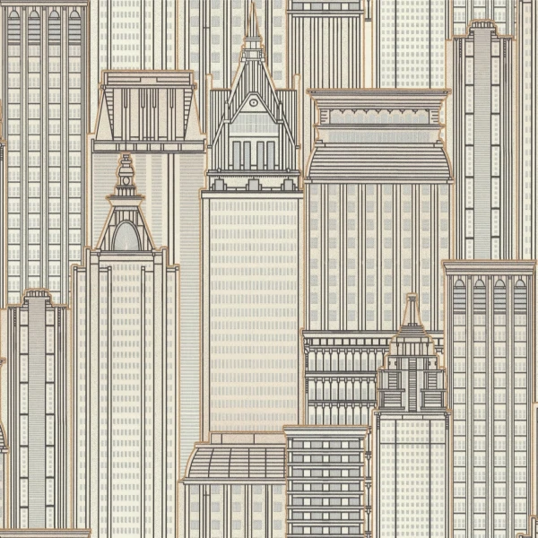 Фото Обои 7117-00 euro decor skyline флизелин1,06*10,05 города белый