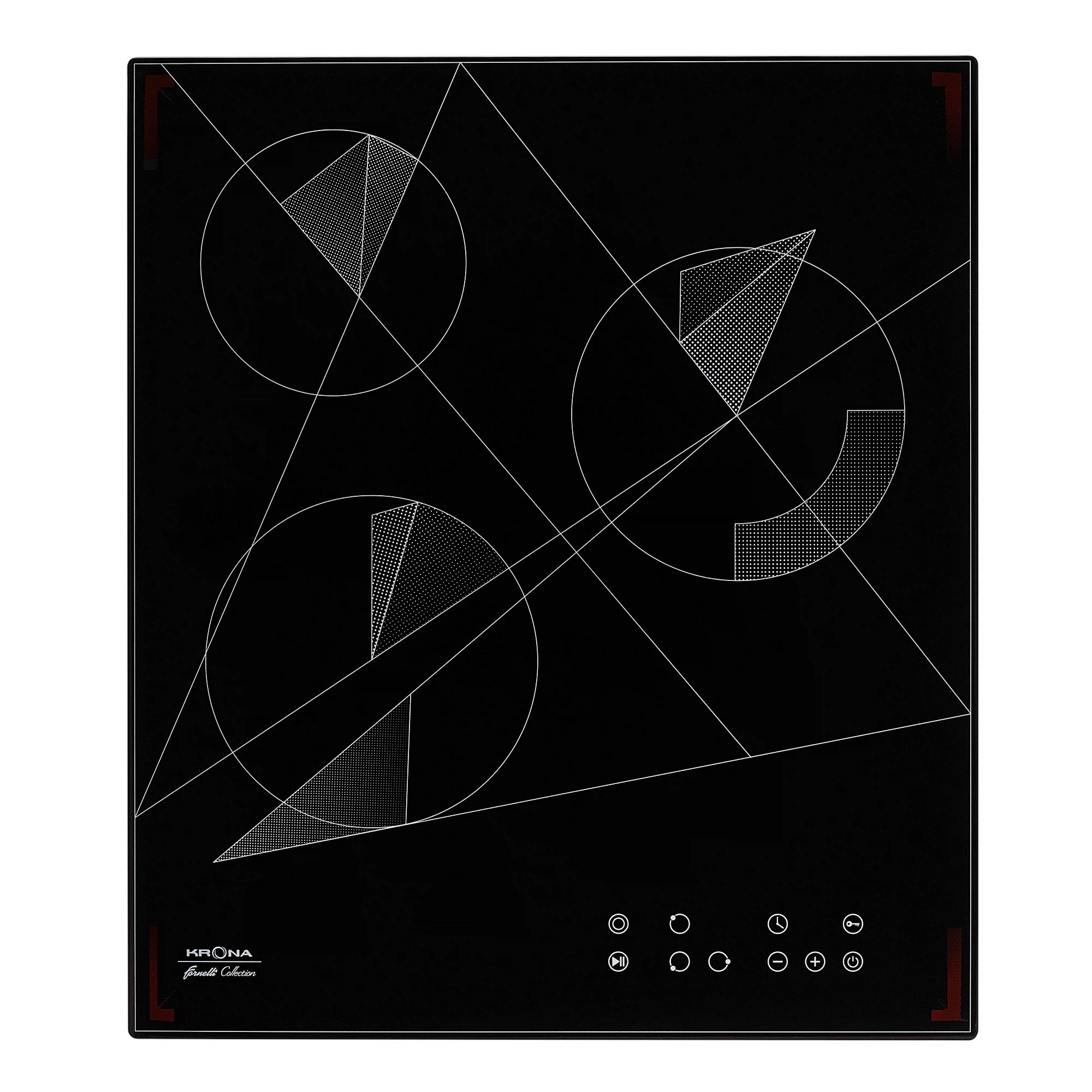 Изображение товара Встраиваемая электрическая варочная поверхность KRONA FIDATO 45 BL 3 конфорки