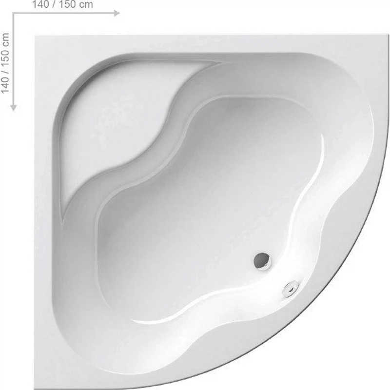 Изображение товара Акриловая угловая ванна Ravak 150x150 с встроенным сиденьем и гарантией 10 лет