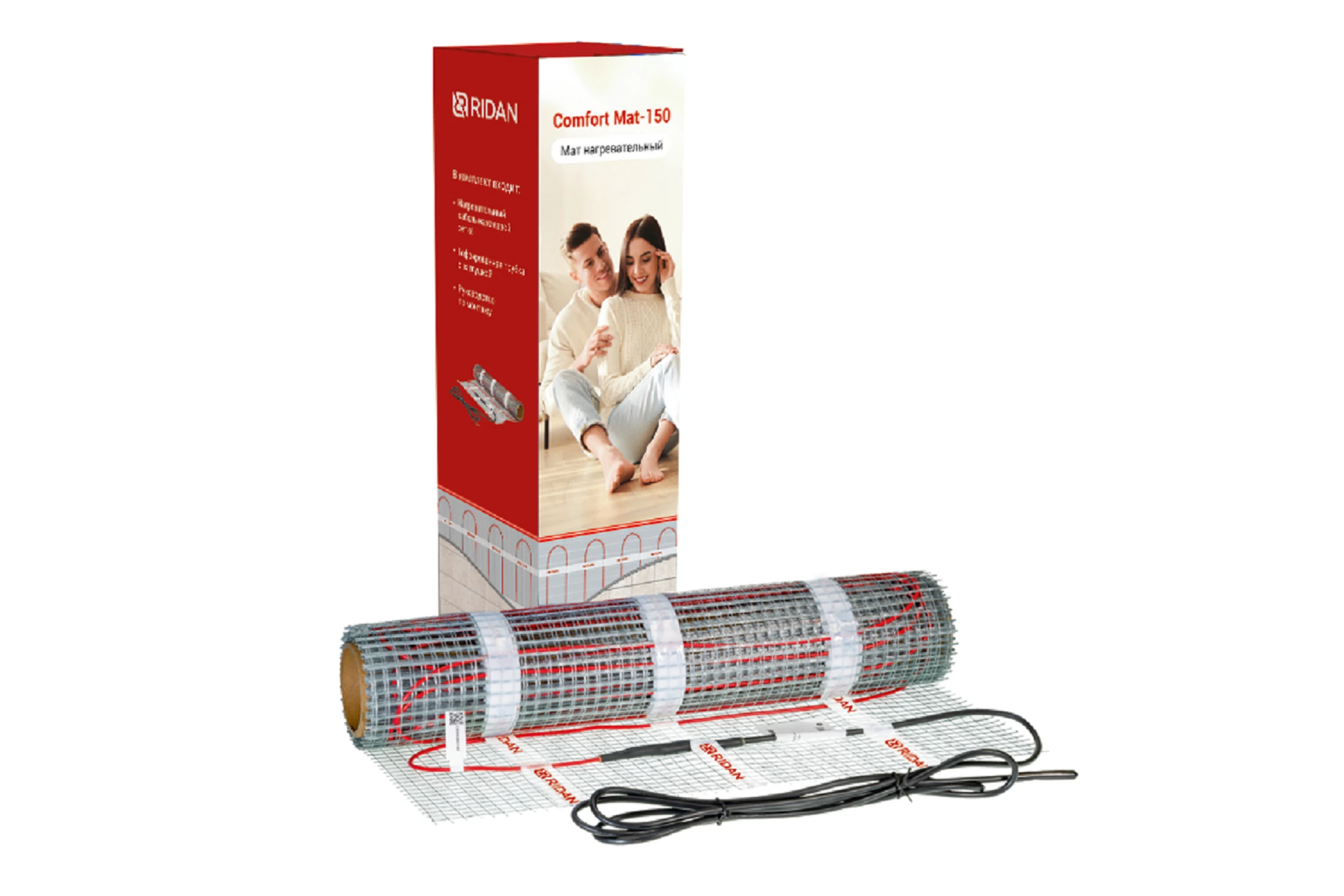 Изображение товара Нагревательный мат Ridan Comfort Mat-150 для теплого пола, 75 Вт Изображение товара Нагревательный мат Ridan Comfort Mat-150 для теплого пола, 75 Вт