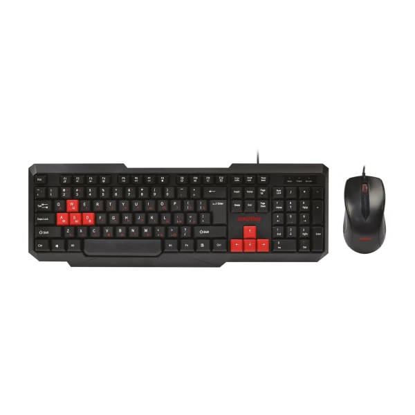 

набор клавиатура+мышь one 230346, проводной, игровой, черно-красный (sbc-230346-kr) smartbuy