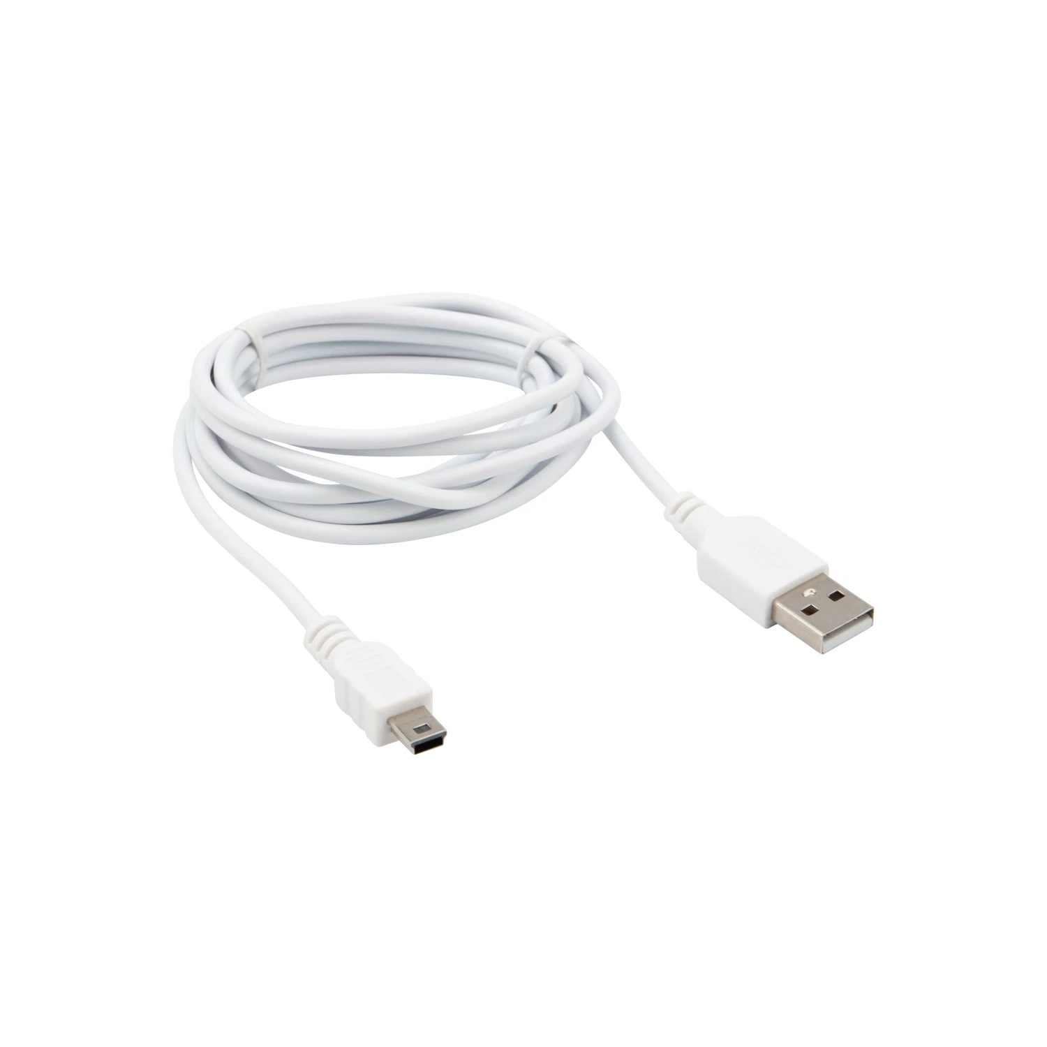 Изображение товара Кабель USB-A – mini USB, 1А, 1,8м, ПВХ, белый REXANT Изображение товара Кабель USB-A – mini USB, 1А, 1,8м, ПВХ, белый REXANT