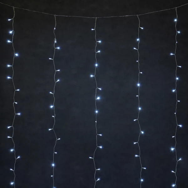 Vegas 4,5v электрогир занавес 96 хол ledламп 6 нитей 1,5*1,5м, 8 реж, с блоком пит