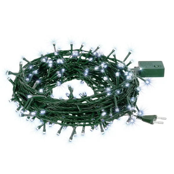 

электрогирлянда нить 100 холодных led ламп длина 10м, 220 v 55063