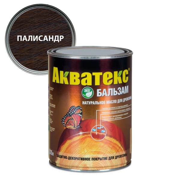 

масло акватекс бальзам палисандр 0,75л, Темно-коричневый