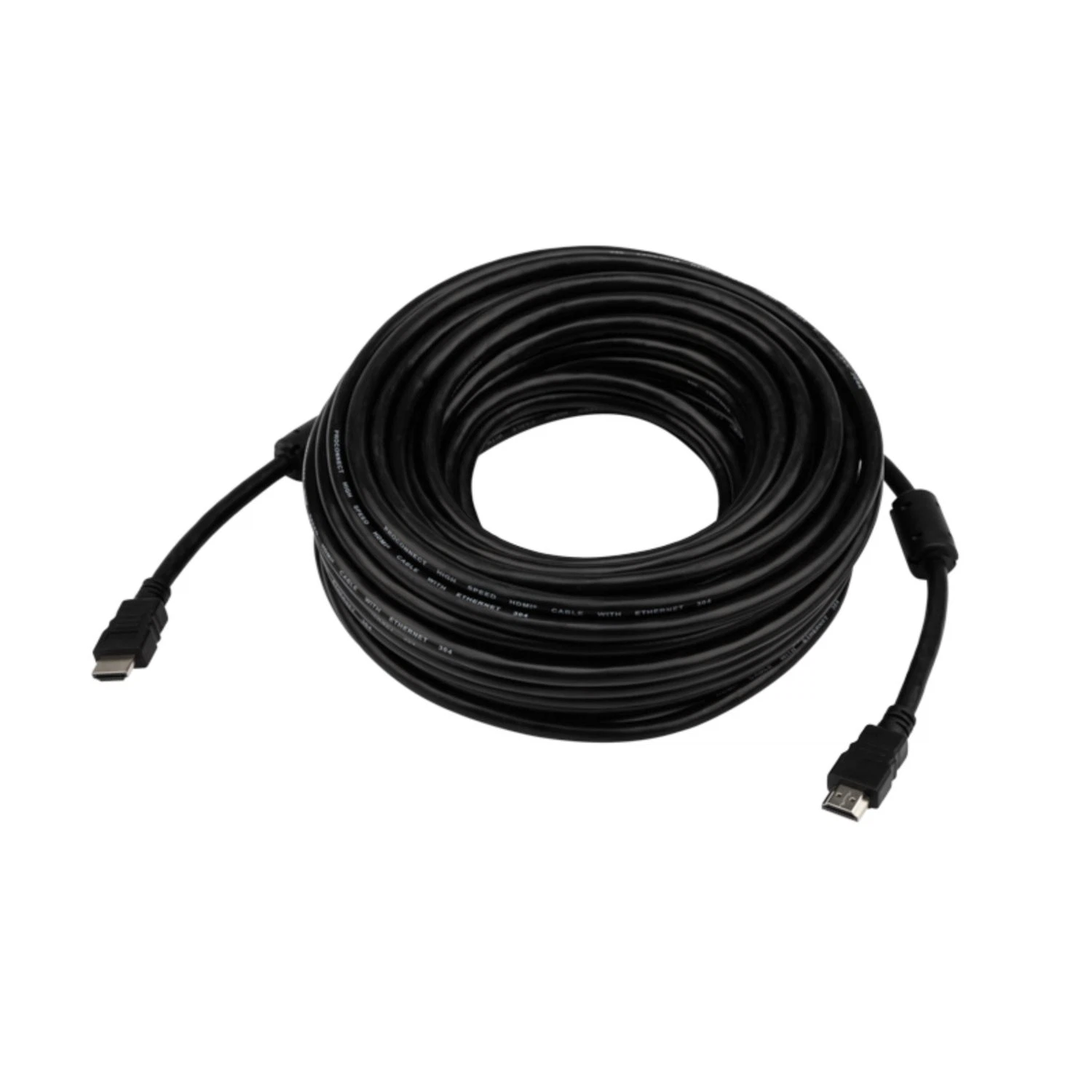Изображение товара Кабель HDMI/HDMI ver.2,0 (A-M/A-M) 20м, 2 фильтра, черный, Proconnect, 17-6110-6
