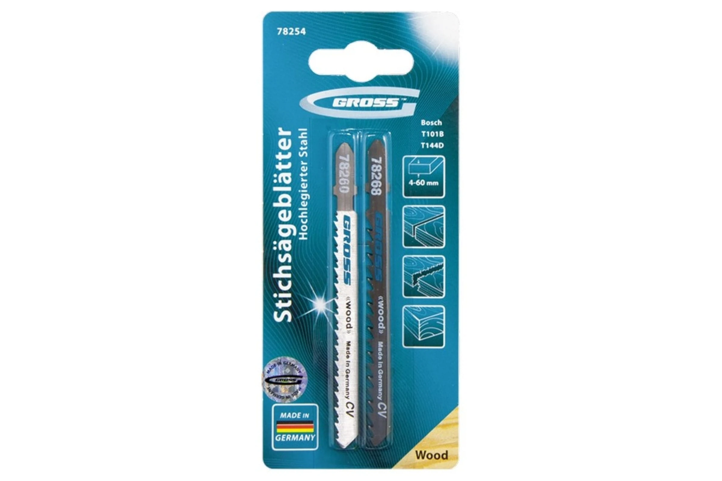 Изображение товара Набор полотен для электролобзика по дереву 2шт T101B T144D Gross